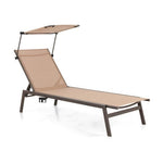  - Outdoor Chaise Lounge Chair with Sunshade and 6 Adjustable Position - Outdoor Style Company