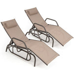  - Outdoor Chaise Lounge Glider Chair with Armrests and Pillow - Outdoor Style Company