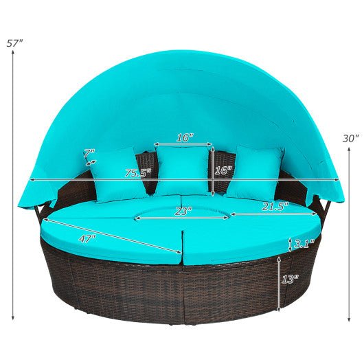  - Outdoor Daybed with Retractable Canopy - Outdoor Style Company