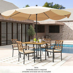  - Outdoor Dining Table and Chairs with Cushions and 1.9 inches Umbrella Hole - Outdoor Style Company