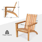  - Outdoor Durable Patio Acacia Wood Adirondack Lounge Armchair - Outdoor Style Company