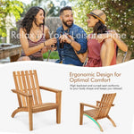  - Outdoor Durable Patio Acacia Wood Adirondack Lounge Armchair - Outdoor Style Company