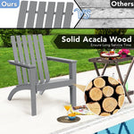  - Outdoor Durable Patio Acacia Wood Adirondack Lounge Armchair - Outdoor Style Company