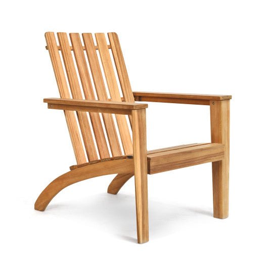  - Outdoor Durable Patio Acacia Wood Adirondack Lounge Armchair - Outdoor Style Company