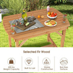  - Outdoor Fir Wood Dining Table with 1.5 Inch Umbrella Hole - Outdoor Style Company