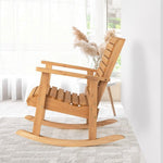  - Outdoor Fir Wood Rocking Chair with High Backrest - Outdoor Style Company