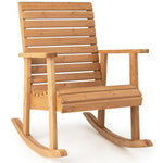  - Outdoor Fir Wood Rocking Chair with High Backrest - Outdoor Style Company