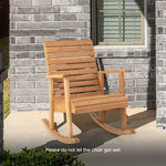  - Outdoor Fir Wood Rocking Chair with High Backrest - Outdoor Style Company