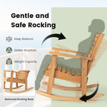  - Outdoor Fir Wood Rocking Chair with High Backrest - Outdoor Style Company