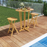  - Outdoor Folding Bar Table with Oval Tabletop and Cross Base - Outdoor Style Company