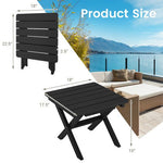  - Outdoor Folding Side Table Foldable Weather - Resistant HDPE Adirondack Table - Outdoor Style Company