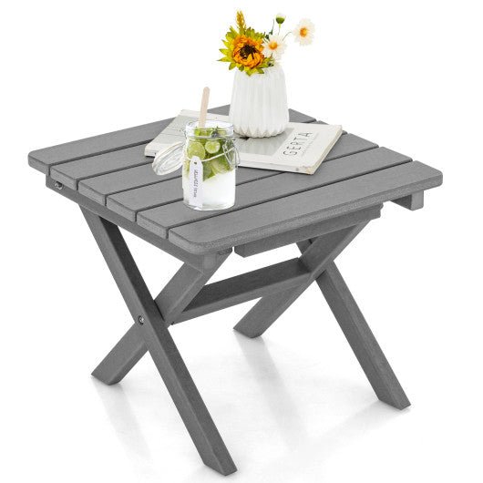  - Outdoor Folding Side Table Foldable Weather - Resistant HDPE Adirondack Table - Outdoor Style Company