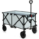  - Outdoor Folding Wagon Cart with Adjustable Handle and Universal Wheels - Outdoor Style Company