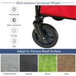  - Outdoor Folding Wagon Cart with Adjustable Handle and Universal Wheels - Outdoor Style Company