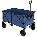  - Outdoor Folding Wagon Cart with Adjustable Handle and Universal Wheels - Outdoor Style Company