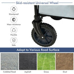  - Outdoor Folding Wagon Cart with Adjustable Handle and Universal Wheels - Outdoor Style Company