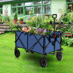  - Outdoor Folding Wagon Cart with Adjustable Handle and Universal Wheels - Outdoor Style Company