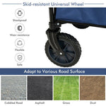  - Outdoor Folding Wagon Cart with Adjustable Handle and Universal Wheels - Outdoor Style Company