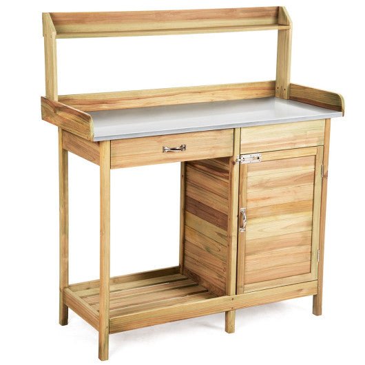  - Outdoor Garden Wooden Work Station Potting Bench - Outdoor Style Company