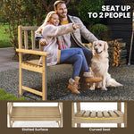  - Outdoor Indonesia Teak Wood Garden Bench 2 - Person with Backrest and Armrests - Outdoor Style Company