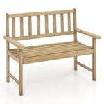  - Outdoor Indonesia Teak Wood Garden Bench 2 - Person with Backrest and Armrests - Outdoor Style Company