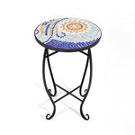  - Outdoor Indoor Steel Accent Plant Stand Cobalt Table - Outdoor Style Company