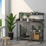  - Outdoor Lawn Patio Potting Bench Storage Table Shelf - Outdoor Style Company