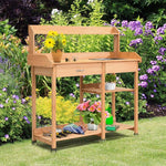  - Outdoor Lawn Patio Potting Bench Storage Table Shelf - Outdoor Style Company