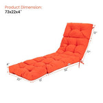  - Outdoor Lounge Chaise Cushion with String Ties for Garden Poolside - Outdoor Style Company