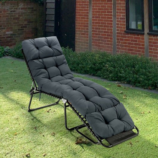  - Outdoor Lounge Chaise Cushion with String Ties for Garden Poolside - Outdoor Style Company