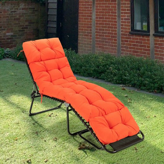  - Outdoor Lounge Chaise Cushion with String Ties for Garden Poolside - Outdoor Style Company