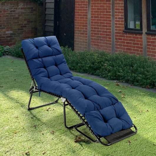  - Outdoor Lounge Chaise Cushion with String Ties for Garden Poolside - Outdoor Style Company