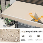  - Outdoor Manual Retractable Awning Cover Shelter Patio Sun Shade - Outdoor Style Company