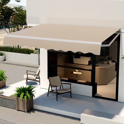  - Outdoor Manual Retractable Awning Cover Shelter Patio Sun Shade - Outdoor Style Company