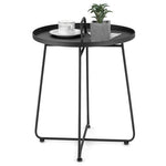  - Outdoor Metal Patio End Side Table Weather Resistant with Handle - Outdoor Style Company