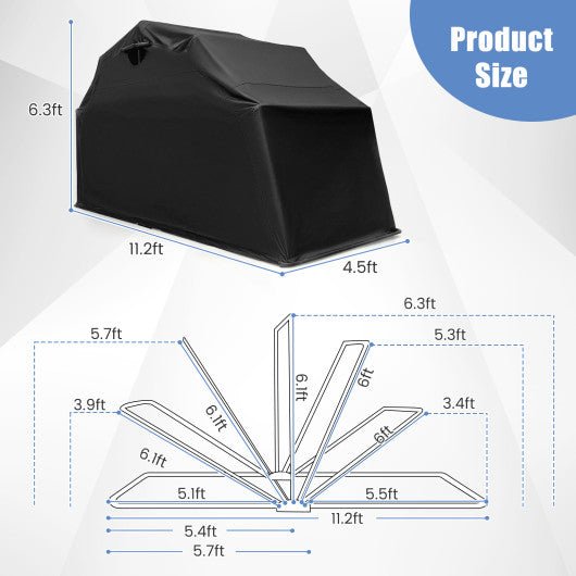  - Outdoor Motorcycle Shelter Waterproof Motorbike Storage Tent with Cover - Outdoor Style Company