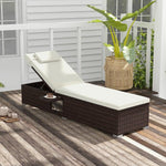  - Outdoor PE RattanChaise Lounge with 6 - level Backrest - Outdoor Style Company