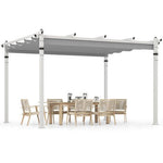  - Outdoor Pergola with Retractable Canopy and Aluminum Frame - Outdoor Style Company