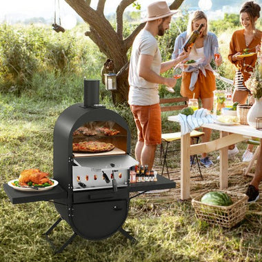  - Outdoor Pizza Oven with 600D Oxford Fabric Cover 12 Inch Pizza Stone and Cooking Grill - Outdoor Style Company