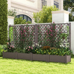  - Outdoor Planter Box Self - Watering Raised Garden Bed Trellis with Water Level Indicator - Outdoor Style Company