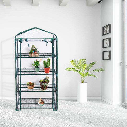  - Outdoor Portable Mini 4 Shelves Greenhouse - Outdoor Style Company