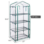  - Outdoor Portable Mini 4 Shelves Greenhouse - Outdoor Style Company