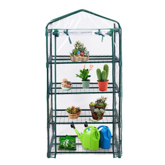  - Outdoor Portable Mini 4 Shelves Greenhouse - Outdoor Style Company