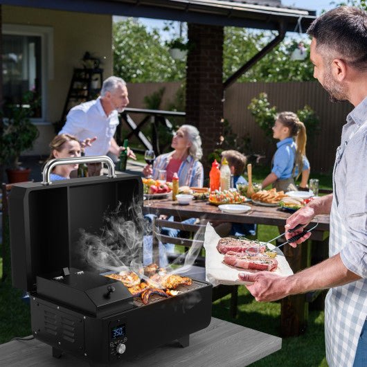  - Outdoor Portable Tabletop Pellet Grill and Smoker with Digital Control System for BBQ - Outdoor Style Company