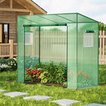  - Outdoor Portable Walk - in Greenhouse with PE Cover Heavy - Duty Metal Frame Roll - up Zipper Door - Outdoor Style Company