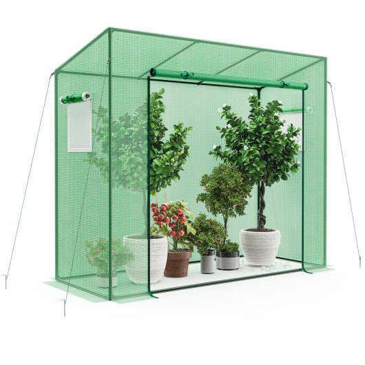  - Outdoor Portable Walk - in Greenhouse with PE Cover Heavy - Duty Metal Frame Roll - up Zipper Door - Outdoor Style Company