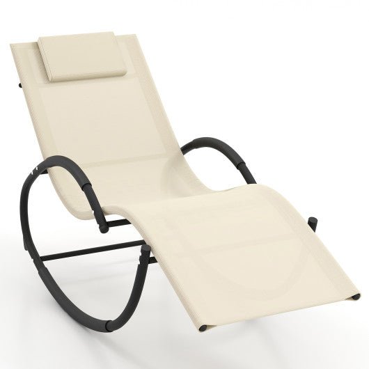  - Outdoor Rocking Lounge Chair with Removable Headrest - Outdoor Style Company