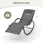  - Outdoor Rocking Lounge Chair with Removable Headrest - Outdoor Style Company