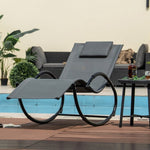  - Outdoor Rocking Lounge Chair with Removable Headrest - Outdoor Style Company