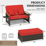  - Outdoor Wicker Daybed with Folding Panels and Storage Ottoman - Outdoor Style Company